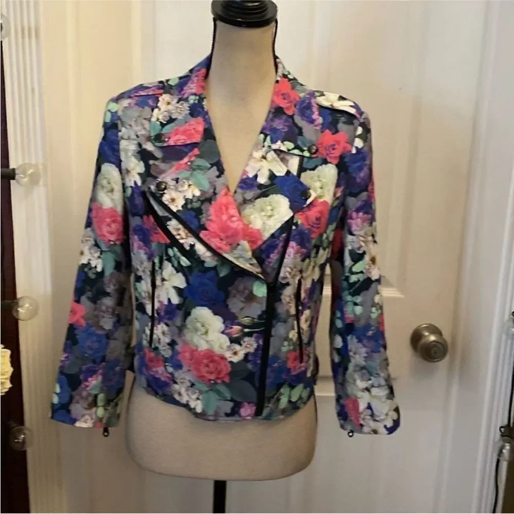 Rebecca Minkoff Floral Women's biker Jacket, S
